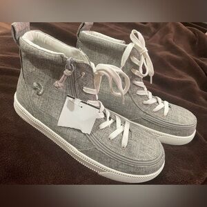 Women's Gray High-Top Casual Lace-Up Sneakers